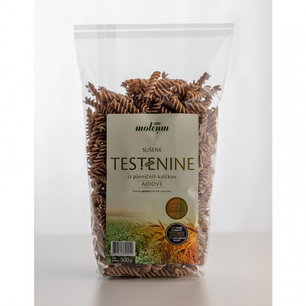 Ajdove testenine s pšeničnimi kalčki, Moleum, 500g