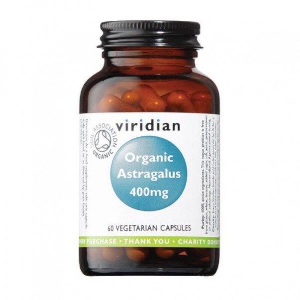 Ekološki astragalus 400 mg, Viridian, 60 kapsul