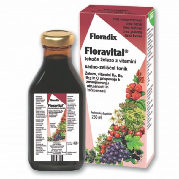 Floradix Floravital (tekoče železo z vitamini), 250ml