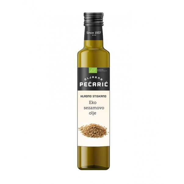 Sezamovo olje, ekološko, Oljarna Pečarič, 250ml