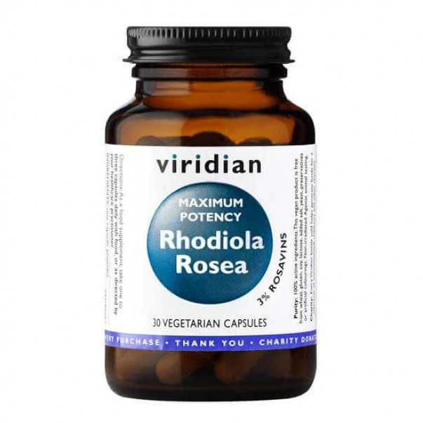 Standardiziran rožni koren – Rhodiola, Viridian, 30 kapsul