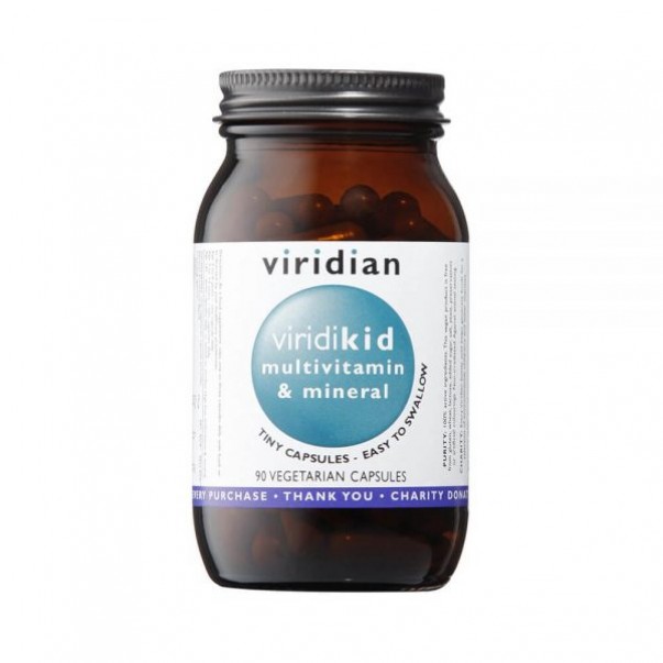 Viridikid multivitamini in minerali za otroke, Viridian, 90 kapsul