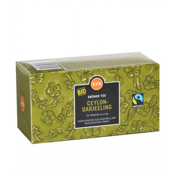 Čaj zeleni Ceylon Darjeeling, ekološki, EZA, 24 vrečk